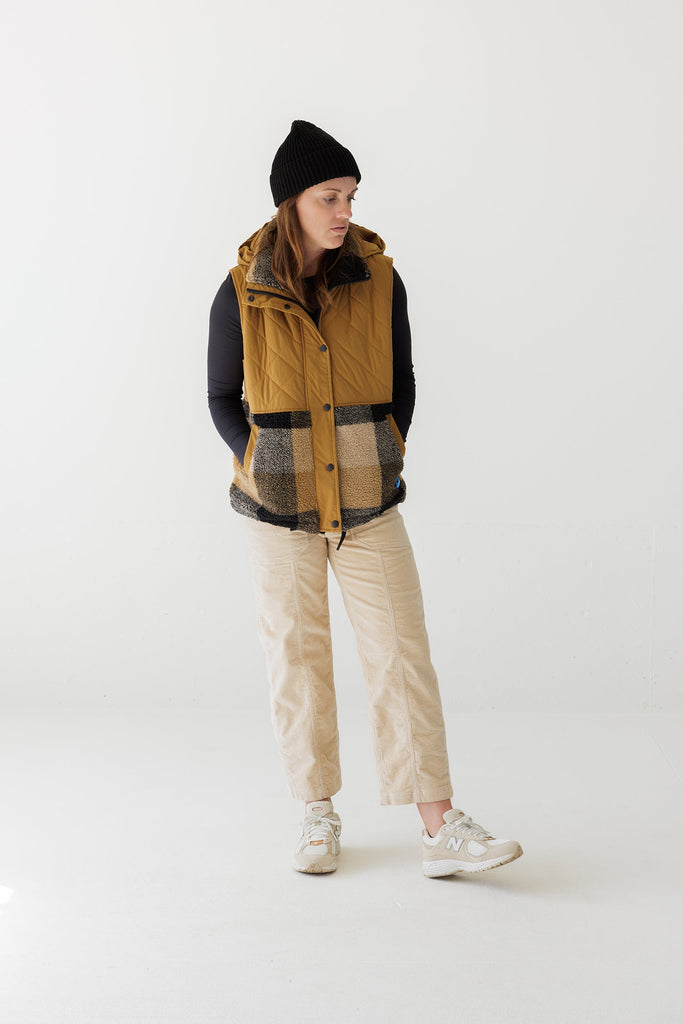 Kavu Luna Peak Vest In Hilltop Plaid-The Trendy Walrus
