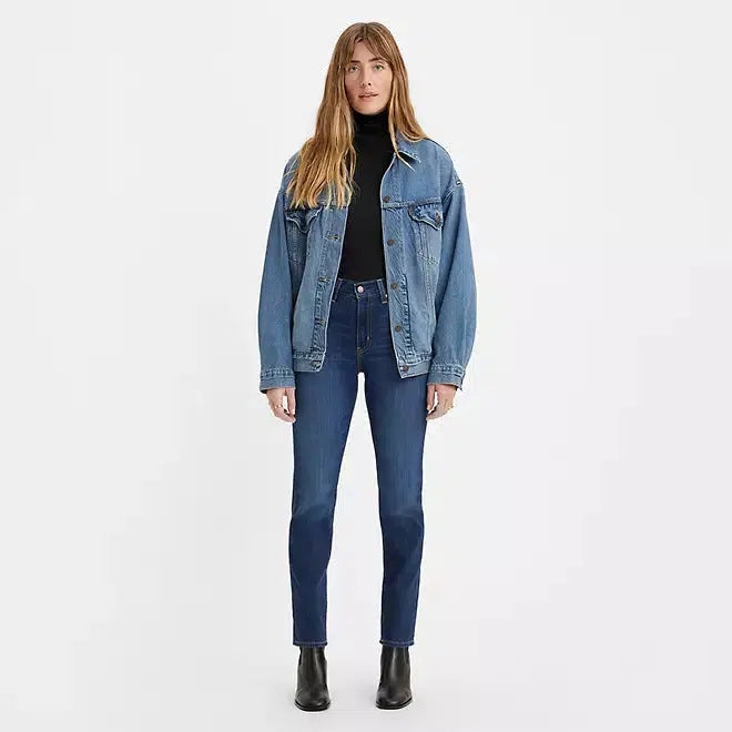 Levi's 724 High Rise Straight Leg In Chelsea Carbon-The Trendy Walrus