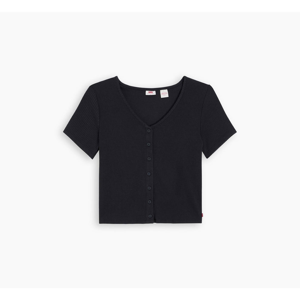 Levi's Muse Short Sleeve Tee In Caviar Cotton Polly-The Trendy Walrus