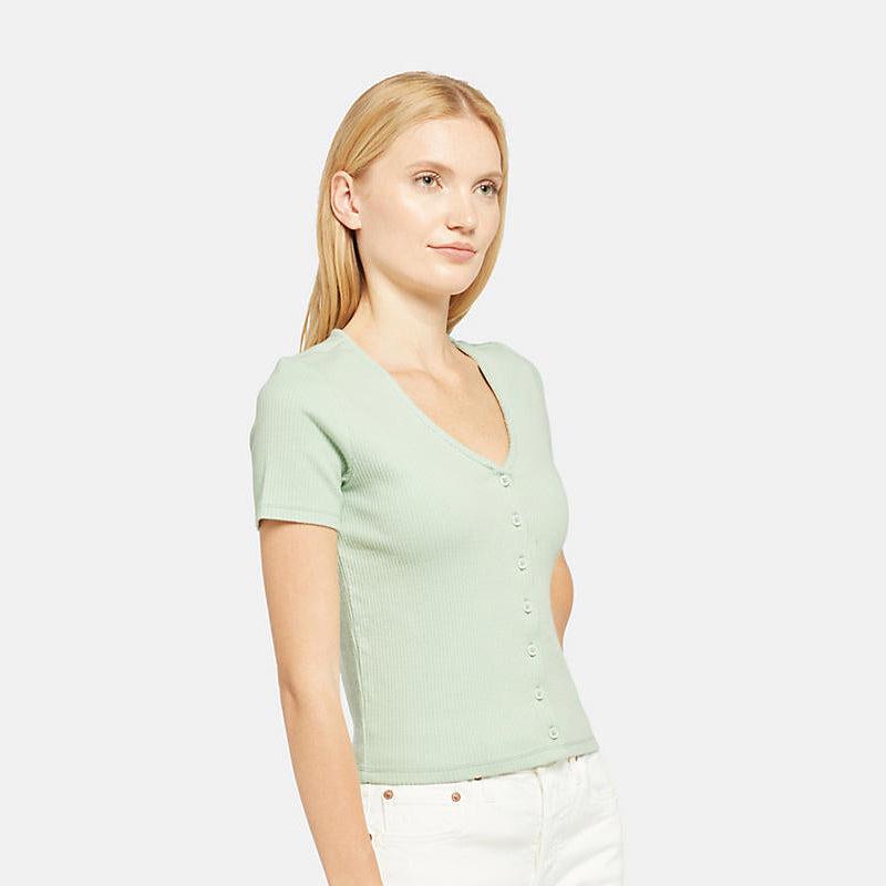 Levi's Muse Short Sleeved Tee In Skyway Rib-The Trendy Walrus