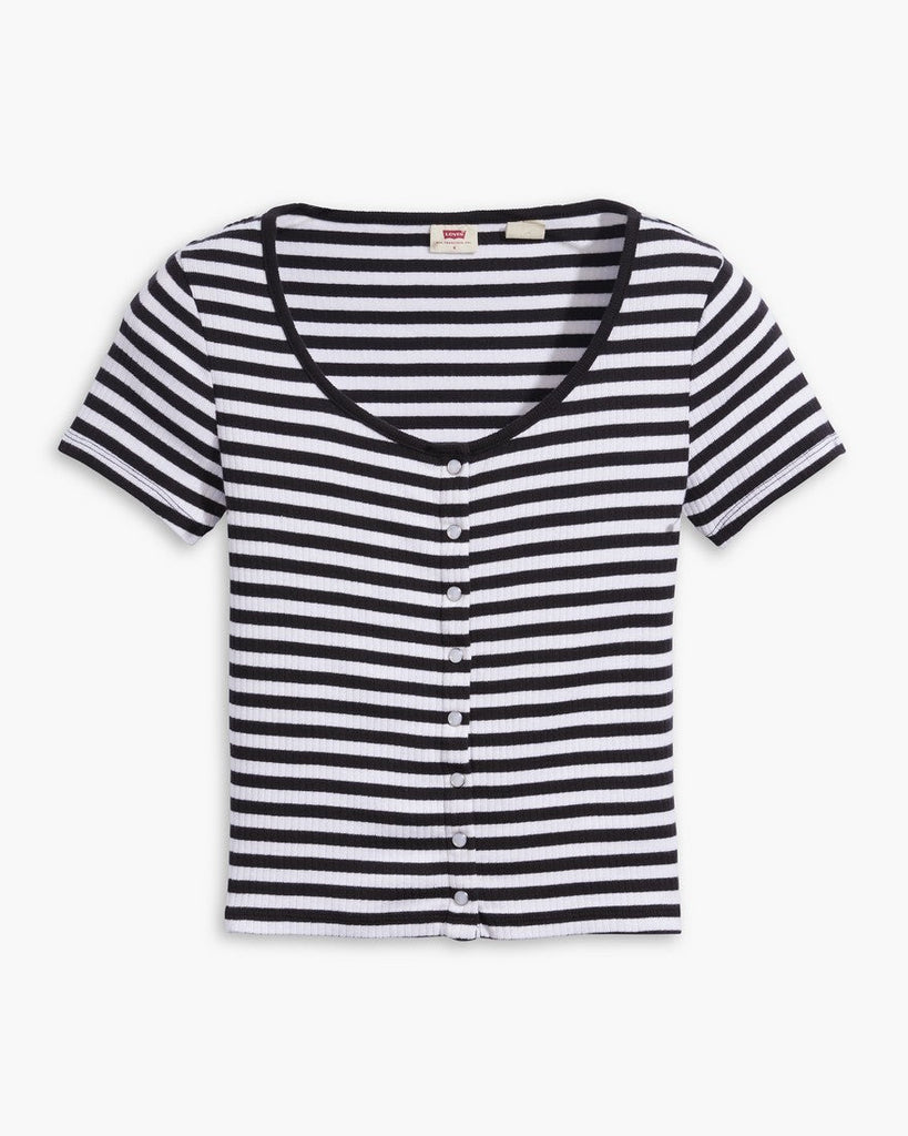 Levi's SS Britt Snap Front Top Righty Stripe-The Trendy Walrus