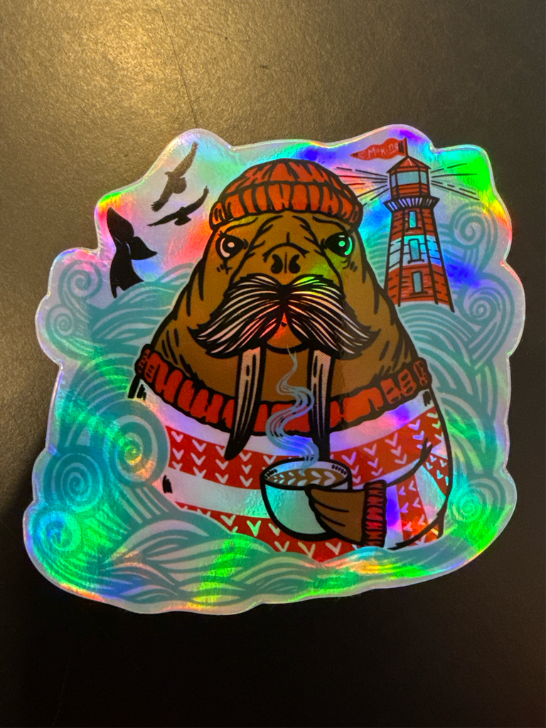 LoveMaking Designs X The Trendy Walrus | Wally Sticker-The Trendy Walrus