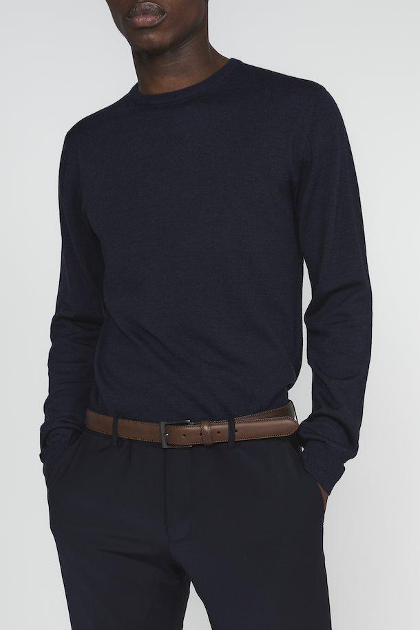 Matinique Frank Leather Belt With Formal Stitch In Espresso-The Trendy Walrus