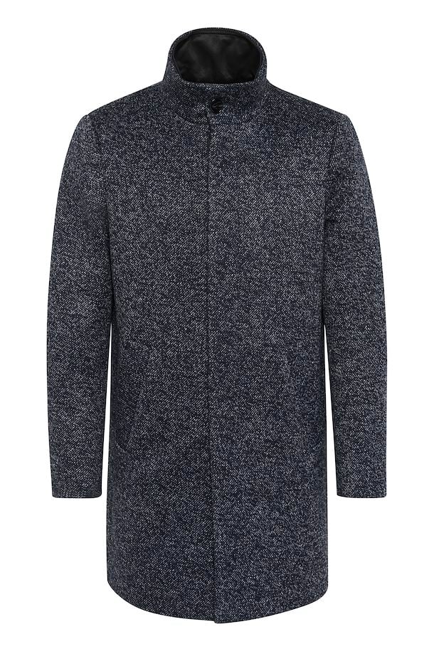 Matinique MAharvey Coat In Dark Marled Navy-The Trendy Walrus