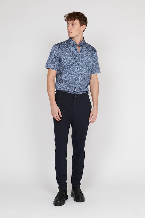 Matinique Matrostol BU Short Sleeve Button Up In Dark Navy-The Trendy Walrus