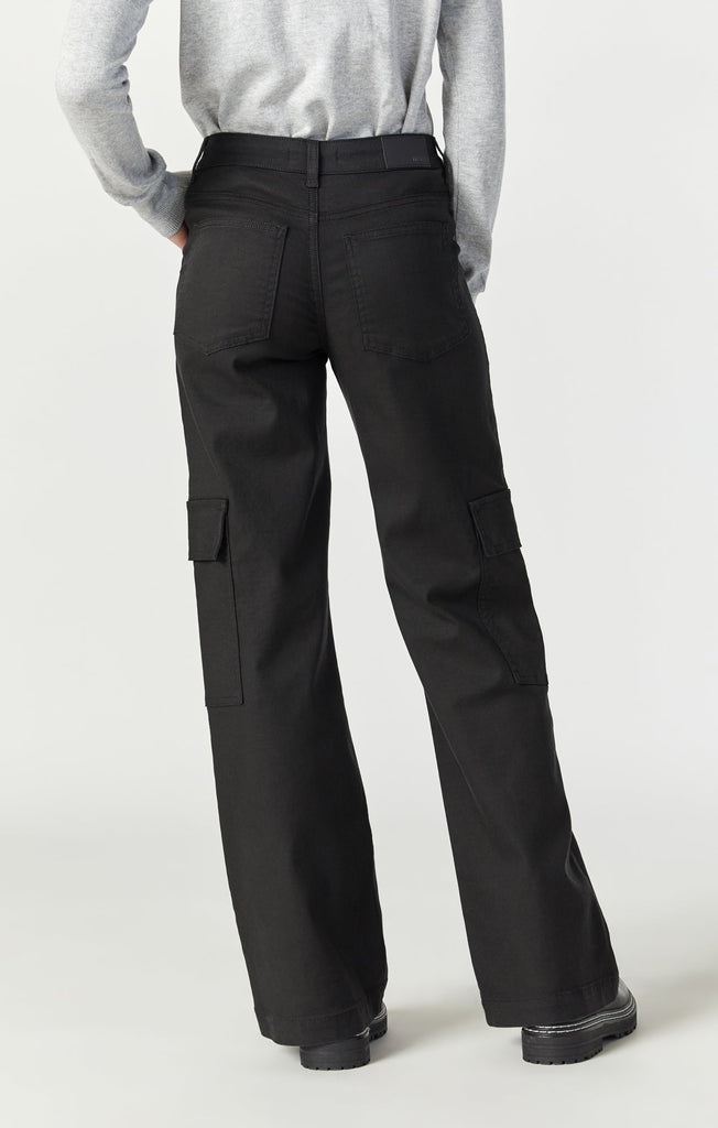 Mavi ALVA Black Luxe Twil Cargo Pants-The Trendy Walrus