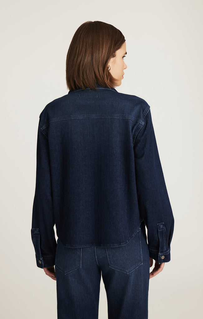 Mavi Tia Dark Blue Move Denim Jacket-The Trendy Walrus