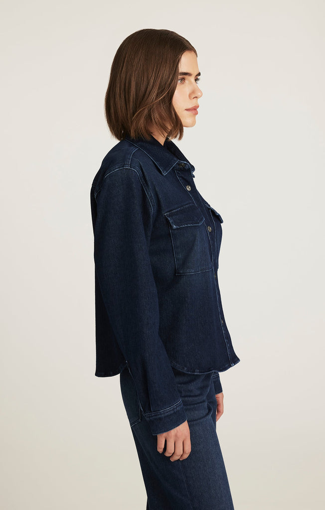 Mavi Tia Dark Blue Move Denim Jacket-The Trendy Walrus