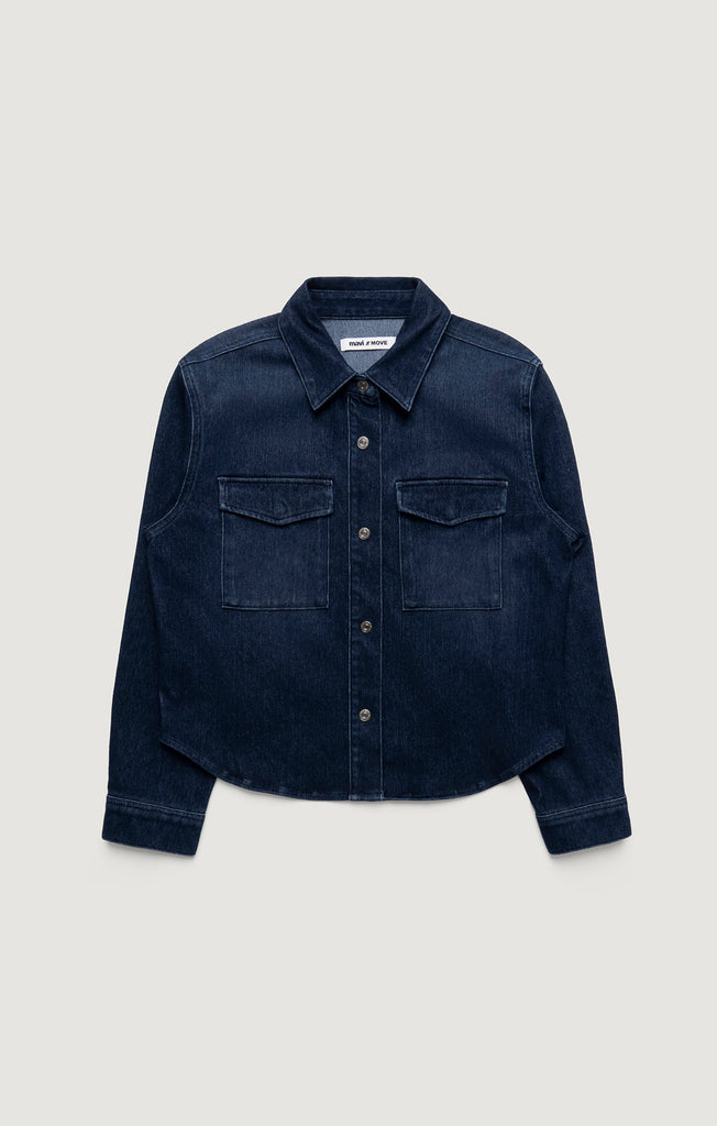Mavi Tia Dark Blue Move Denim Jacket-The Trendy Walrus