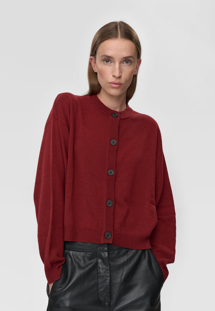 Minimum Assiana Cardigan In Merlot-The Trendy Walrus