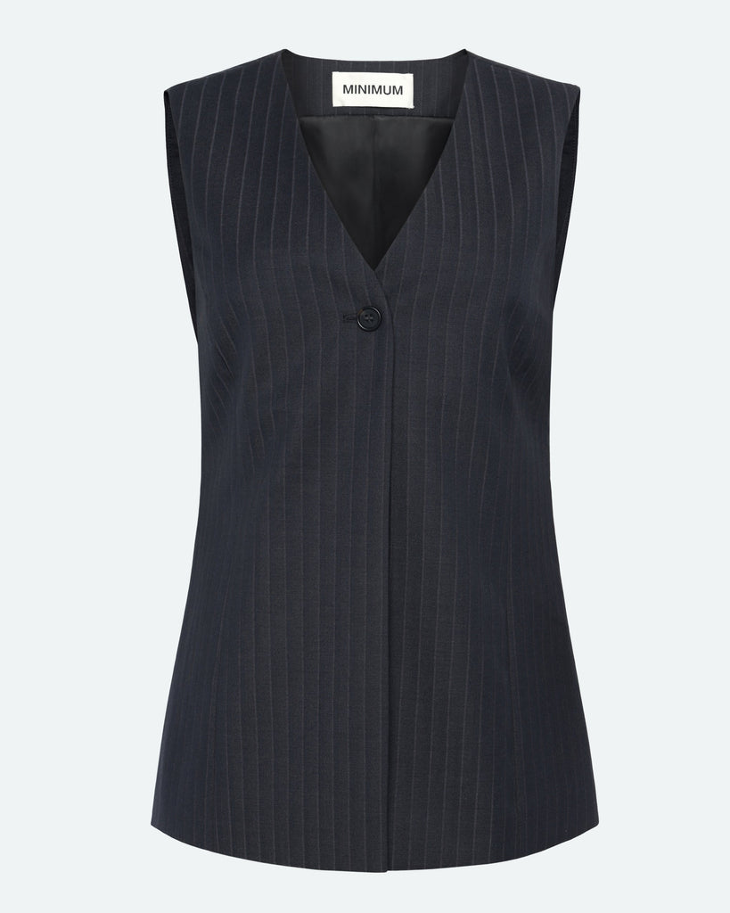 Minimum Davida Vest In Black-The Trendy Walrus