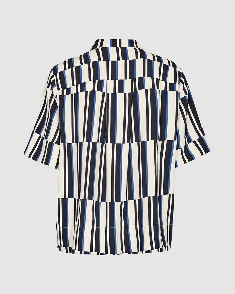 Minimum Seliana Short Sleeve Shirt In Delft-The Trendy Walrus