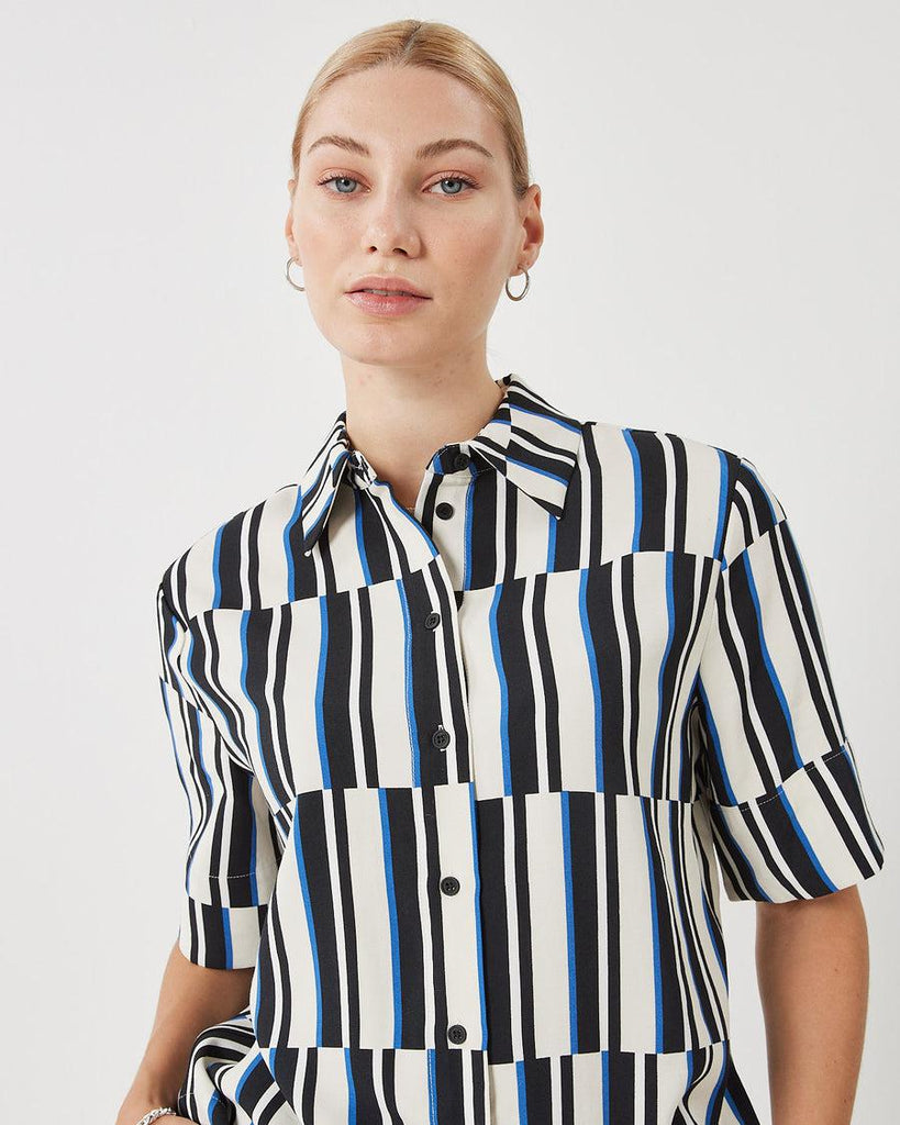 Minimum Seliana Short Sleeve Shirt In Delft-The Trendy Walrus