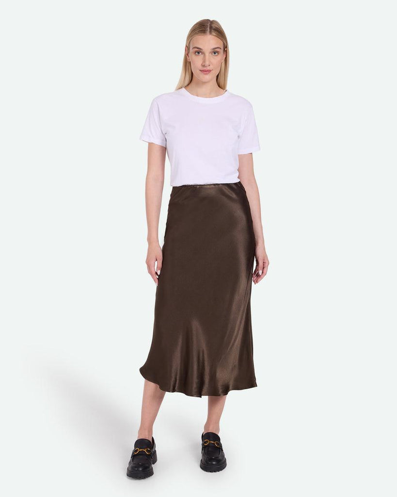 Minimum Valentinas Midi Skirt In Ivy Green-The Trendy Walrus