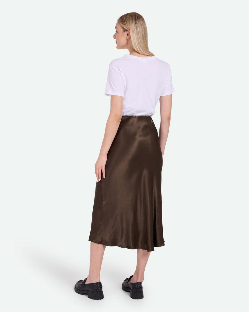 Minimum Valentinas Midi Skirt In Ivy Green-The Trendy Walrus