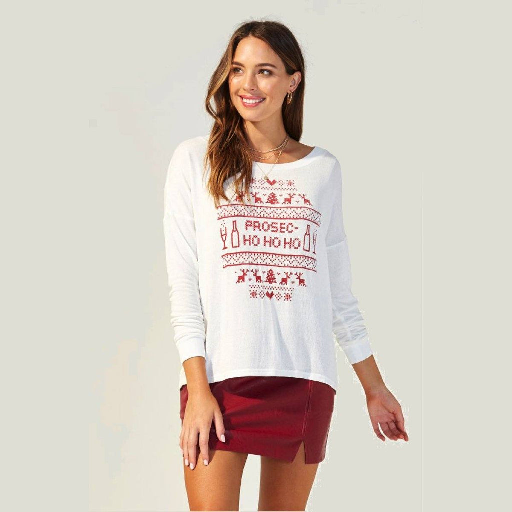 Minkpink Prosec Ho Ho Ho Lightweight Sweater-The Trendy Walrus