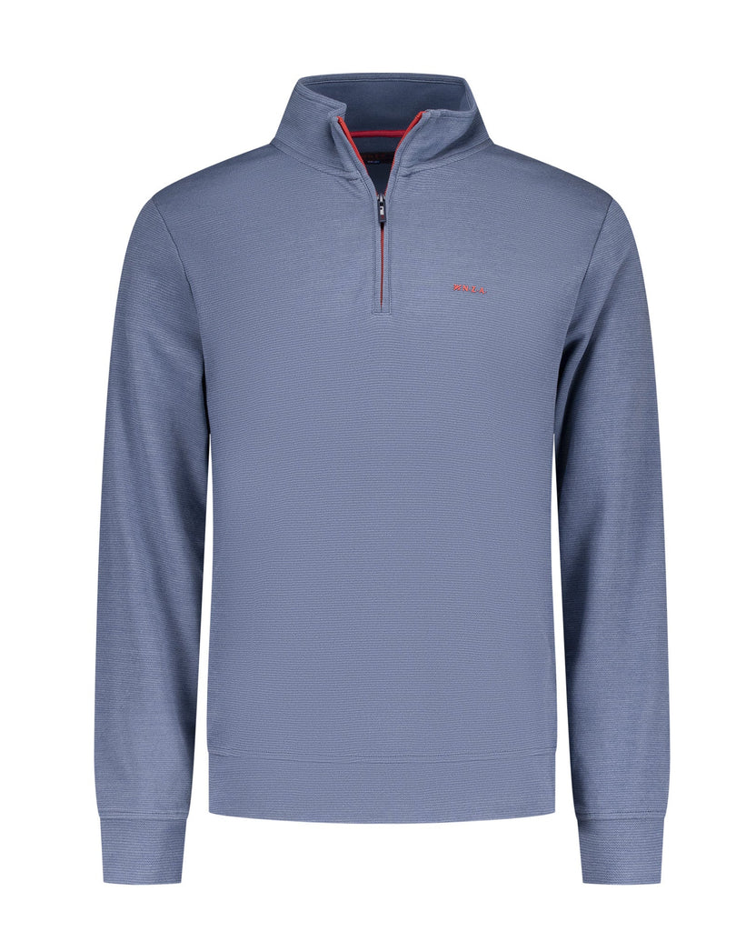 NZA Asher Sweat Half Zip In Navy Ocean-The Trendy Walrus