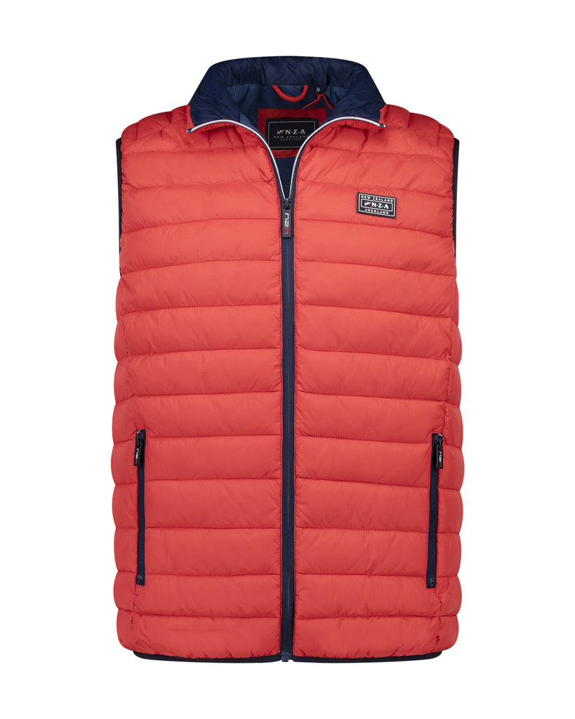 NZA Bennet Padded Vest In Cherry Red-The Trendy Walrus