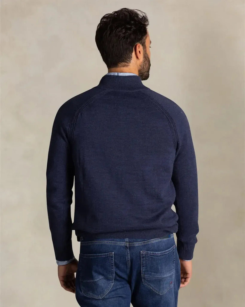 NZA Clive Pullover Half Zip In Navy Ocean-The Trendy Walrus