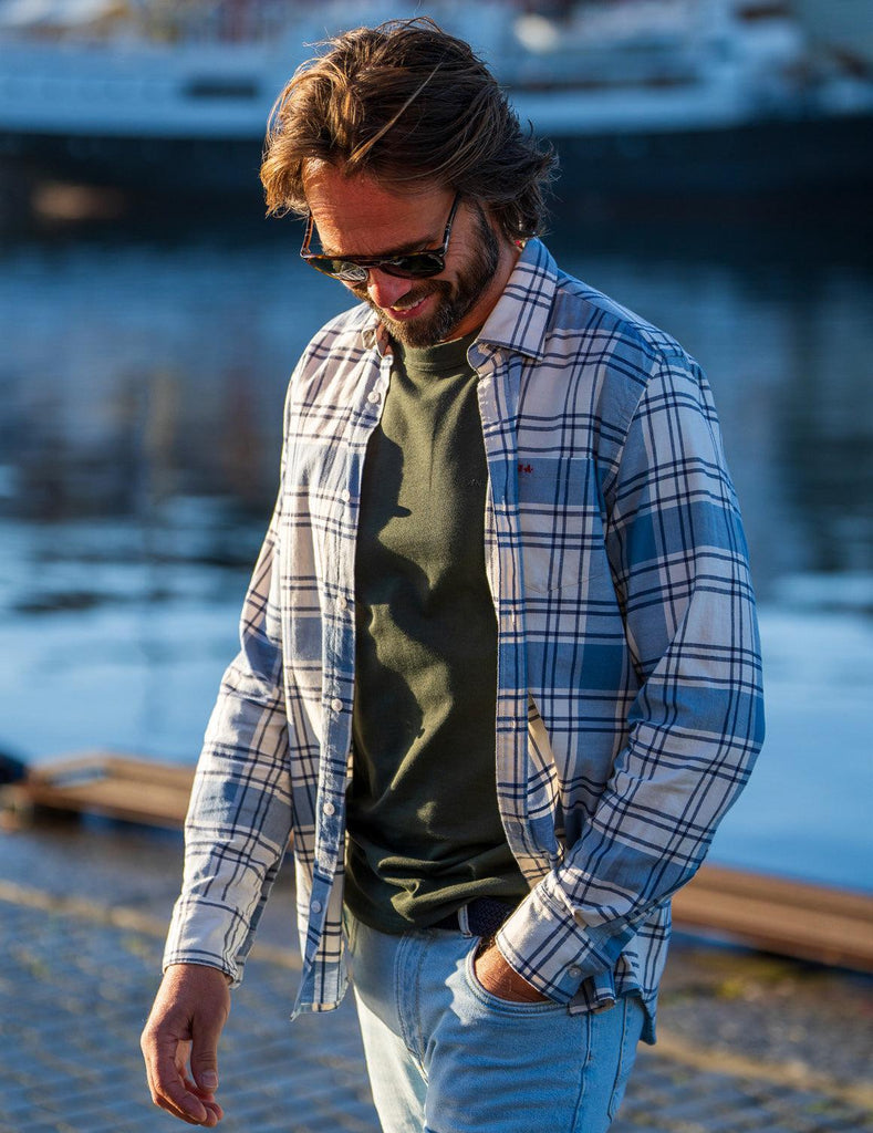 NZA Corey Stretch Shirt In Ecru-The Trendy Walrus