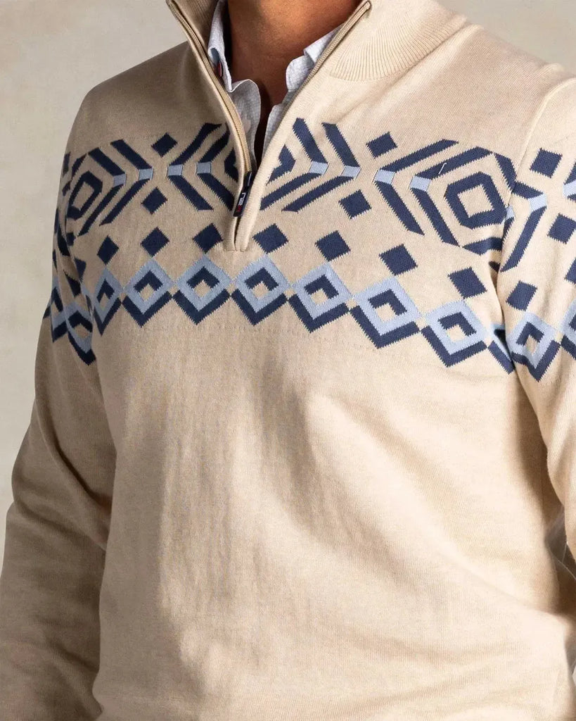 NZA Damon Pullover Half Zip In Light Clay-The Trendy Walrus