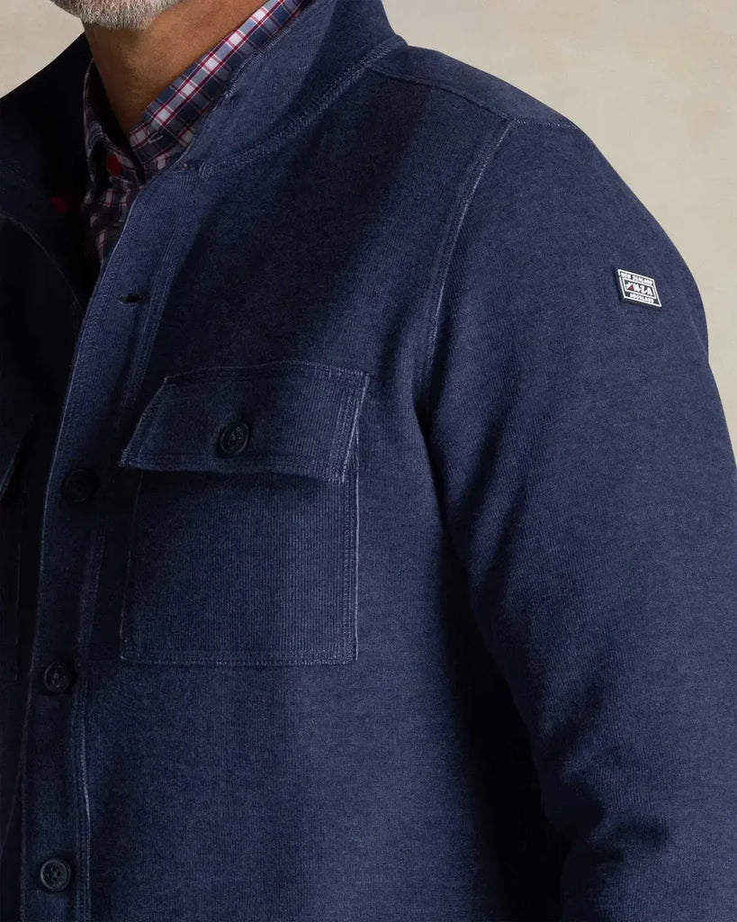 NZA Enrique Sweat Overshirt In Navy Ocean-The Trendy Walrus