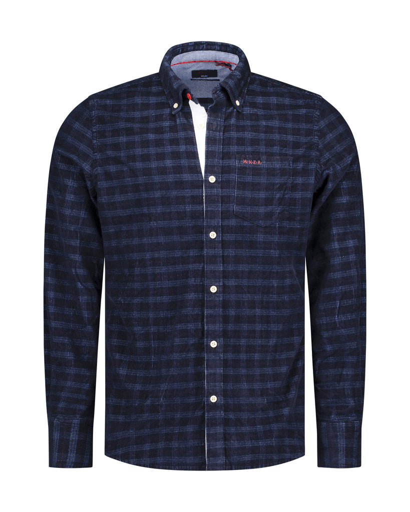 NZA Kauri Stretch Shirt In Blue Muti-The Trendy Walrus