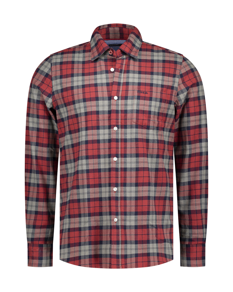 NZA Marcel Stretch Shirt In Cherry Red-The Trendy Walrus