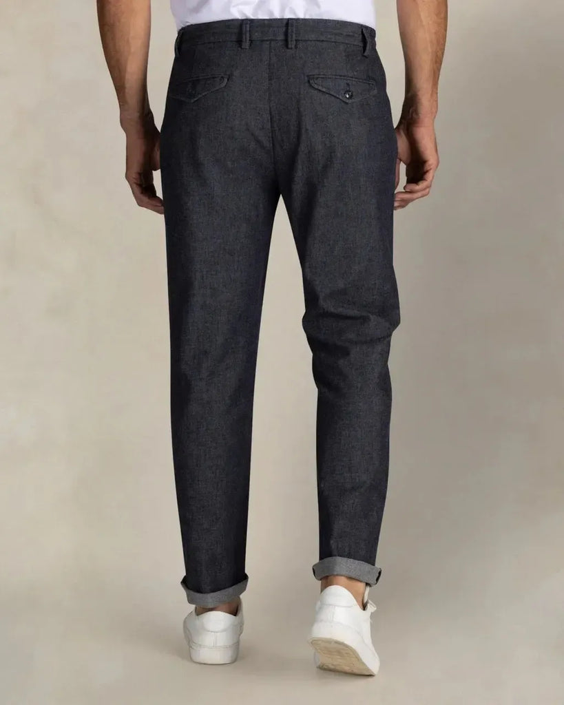 NZA Napier Relaxed Twill Chino Stretch Pants In Classic Navy-The Trendy Walrus