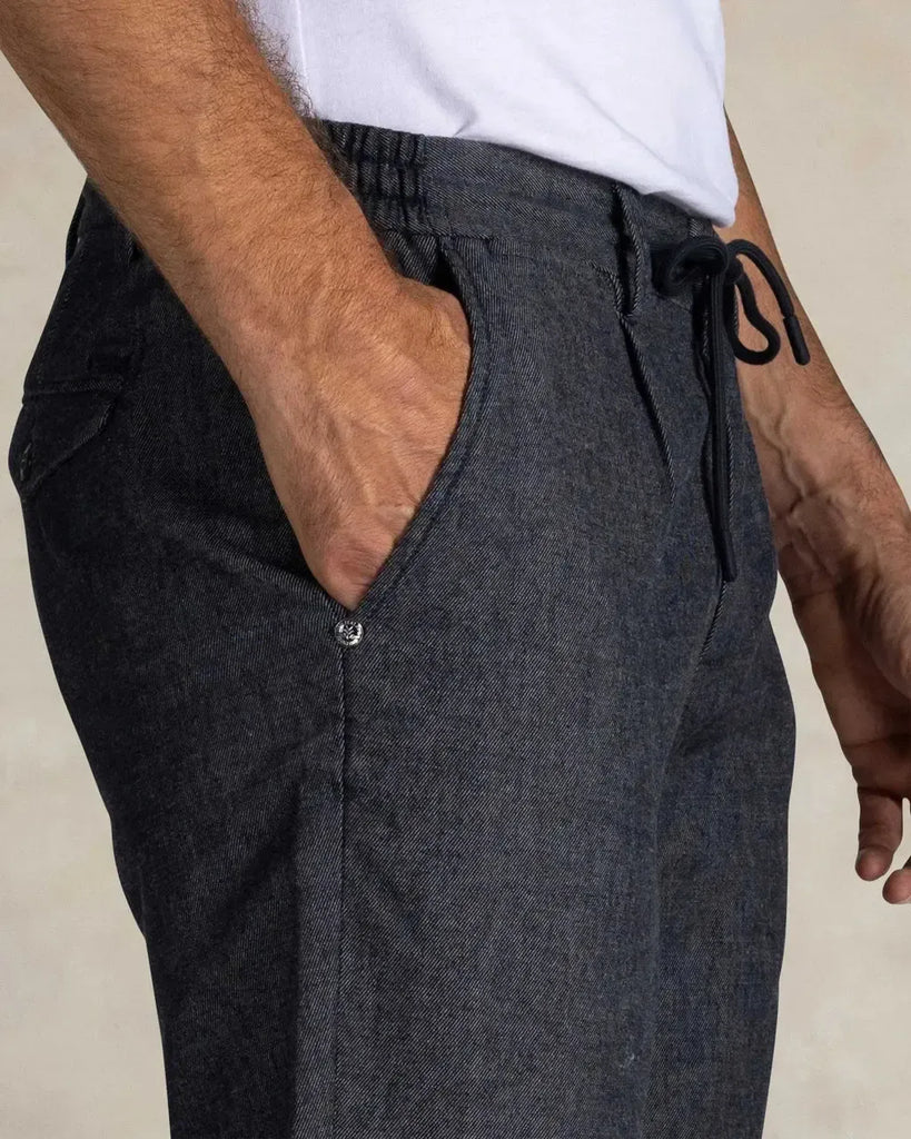 NZA Napier Relaxed Twill Chino Stretch Pants In Classic Navy-The Trendy Walrus