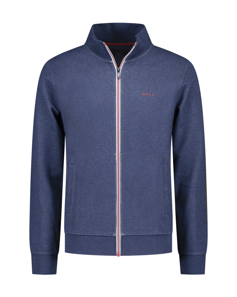 NZA Owen Sweat Cardigan In Icon Navy-The Trendy Walrus