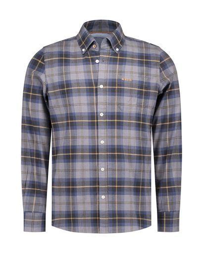 NZA Raphael Stretch Shirt In Grey Muti-The Trendy Walrus