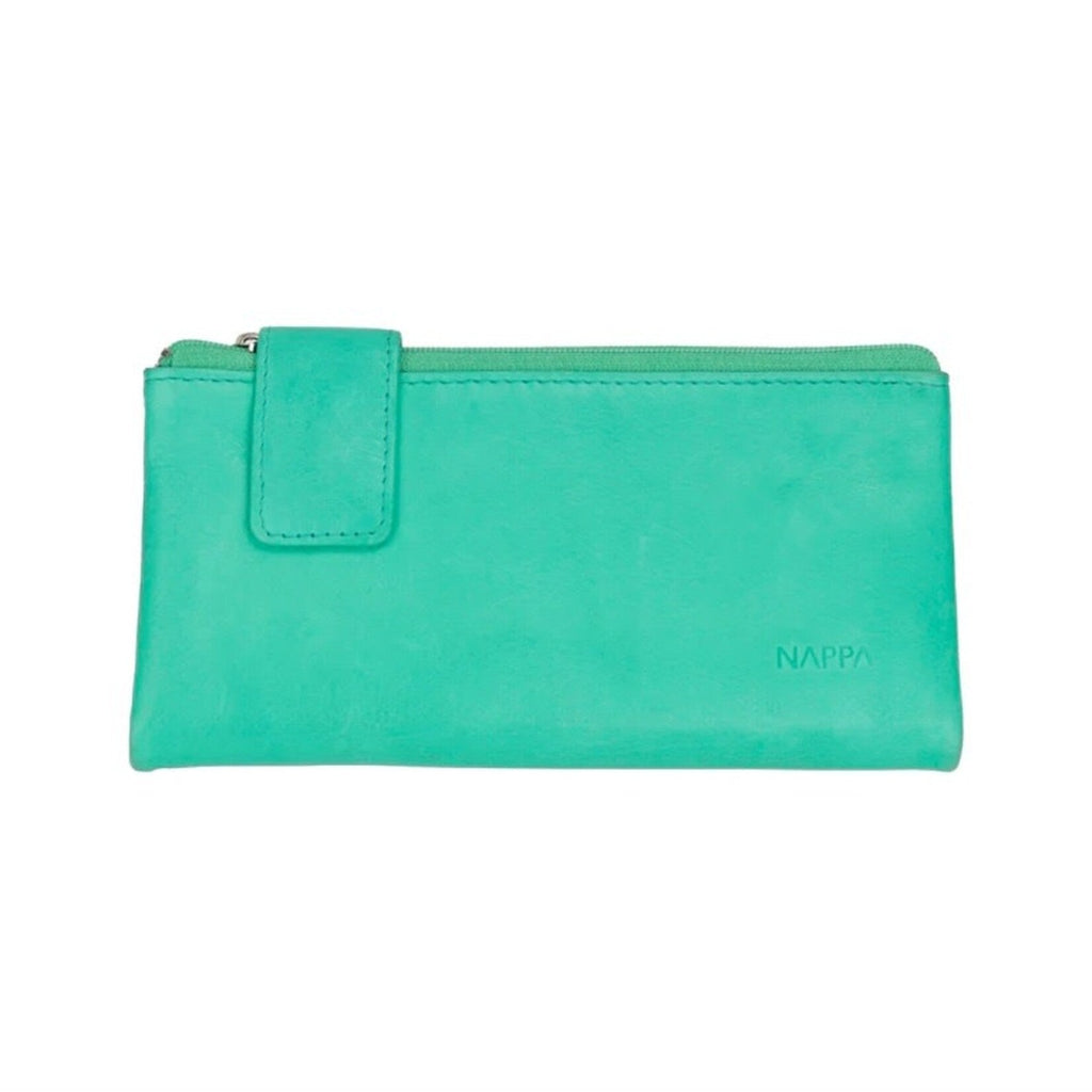 Nappa Charlotte RFID Leather Wallet In Teal Green-The Trendy Walrus
