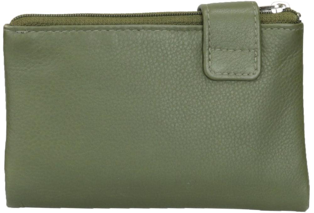 Nappa Mini Charlotte RFID Leather Wallet In Olive-The Trendy Walrus