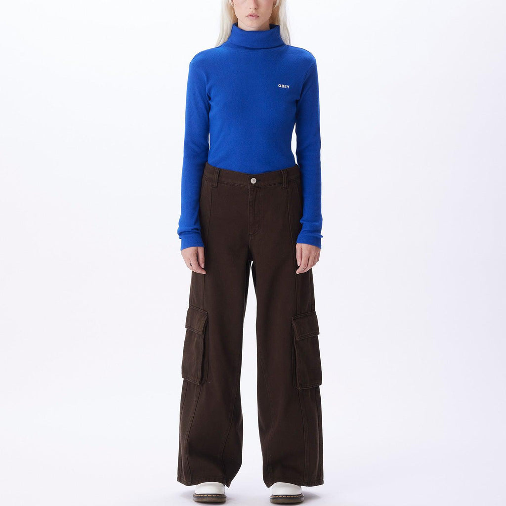 Obey Belle Turtle Neck In Surf Blue-The Trendy Walrus