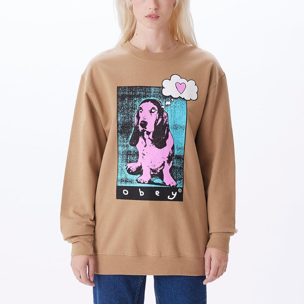 Obey Love Puppy 2 Crew In Sand-The Trendy Walrus