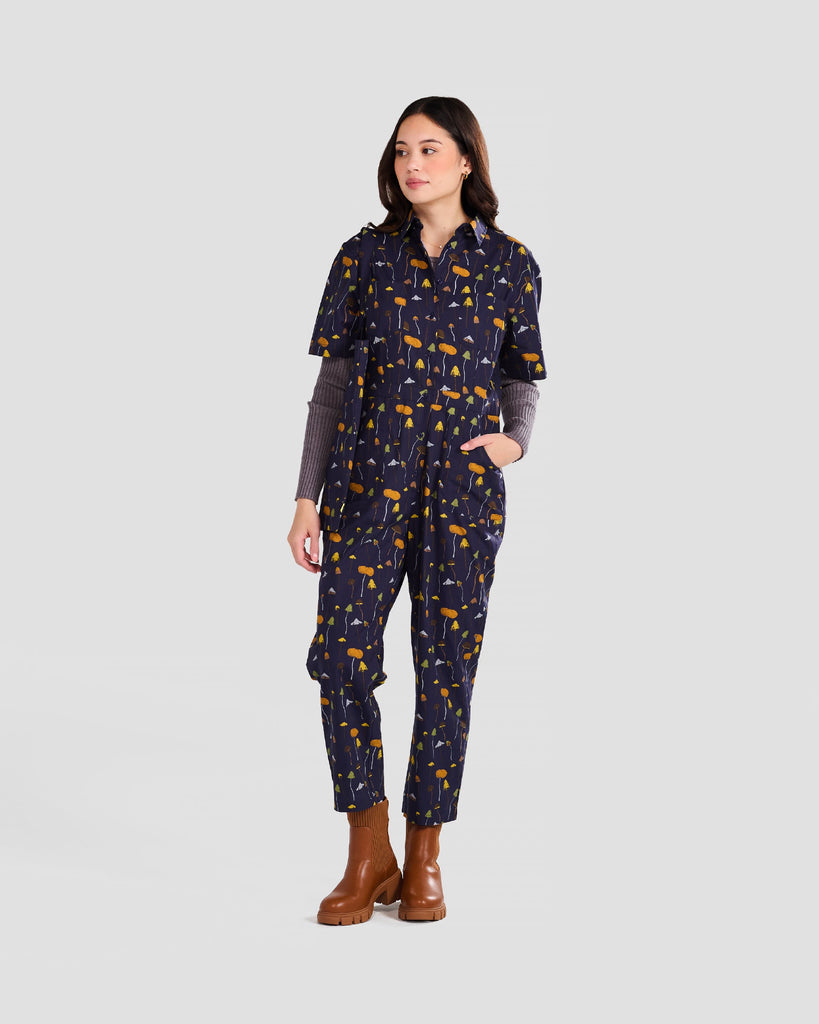 Poplin & Co Earthy Mushroom Jumpsuit-The Trendy Walrus