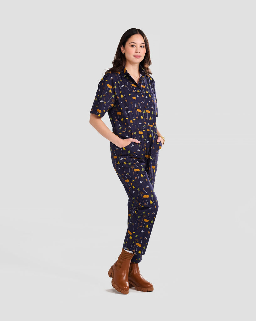 Poplin & Co Earthy Mushroom Jumpsuit-The Trendy Walrus