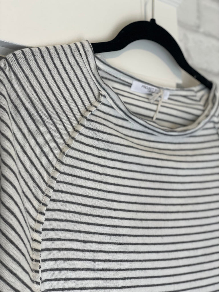 Project Social T Wishing Stripe Cozy Sweater in Ivory-The Trendy Walrus