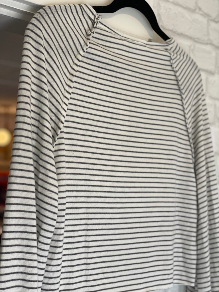 Project Social T Wishing Stripe Cozy Sweater in Ivory-The Trendy Walrus