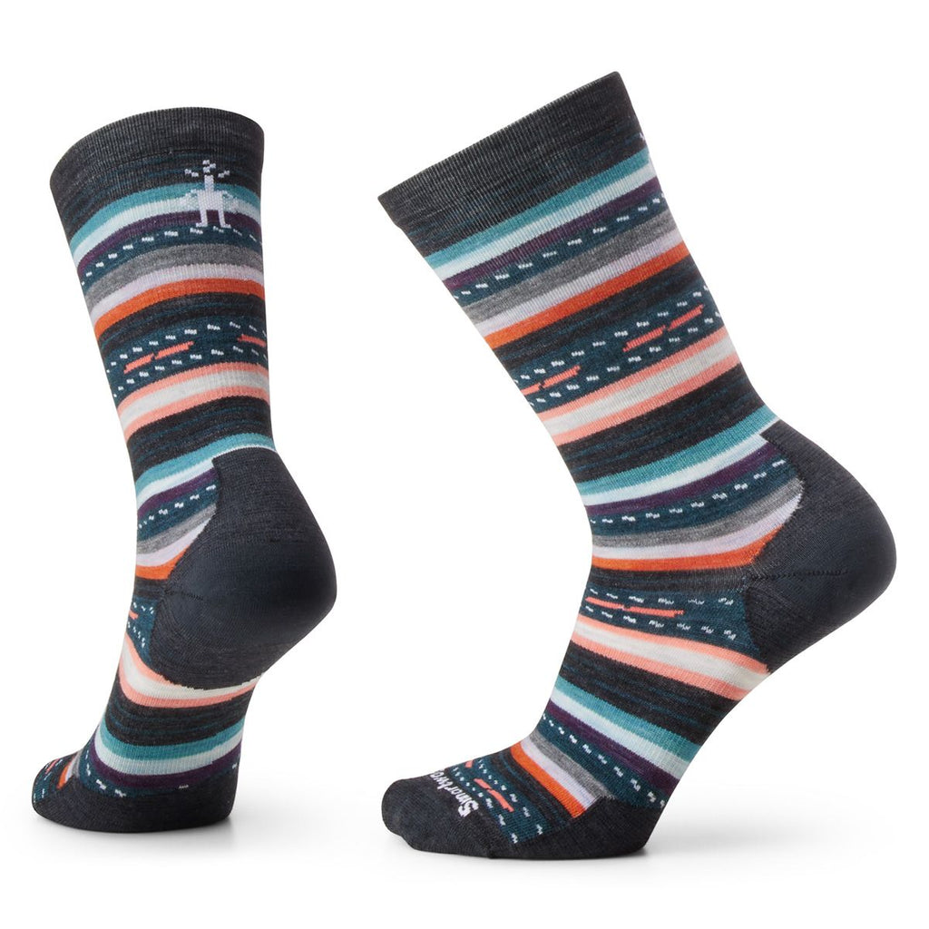 Smartwool Everyday Margarita Crew Socks In Charcoal-The Trendy Walrus