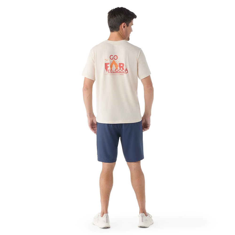 Smartwool Go Far Feel Good Graphic Short Sleeve In Almond-The Trendy Walrus