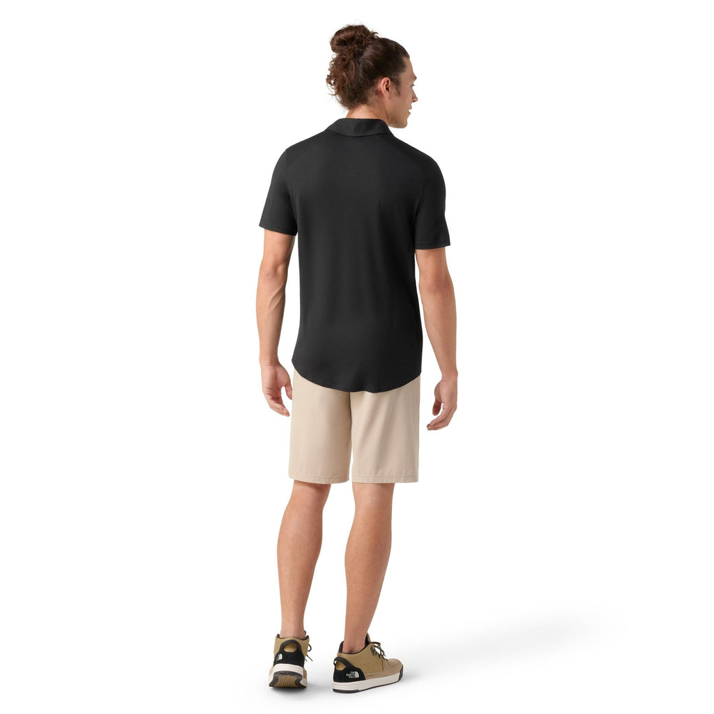 Smartwool Mens Short Sleeve Button Down In Black-The Trendy Walrus