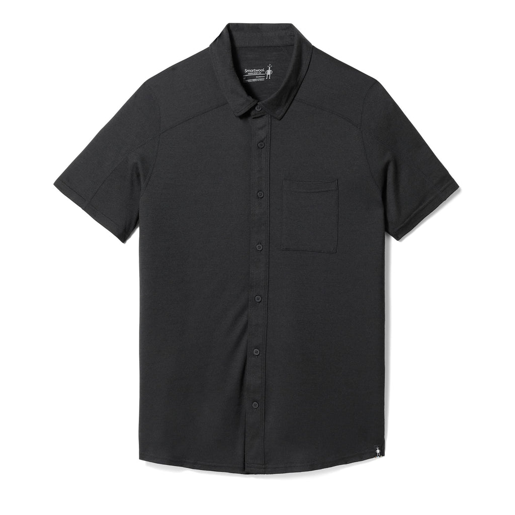 Smartwool Mens Short Sleeve Button Down In Black-The Trendy Walrus