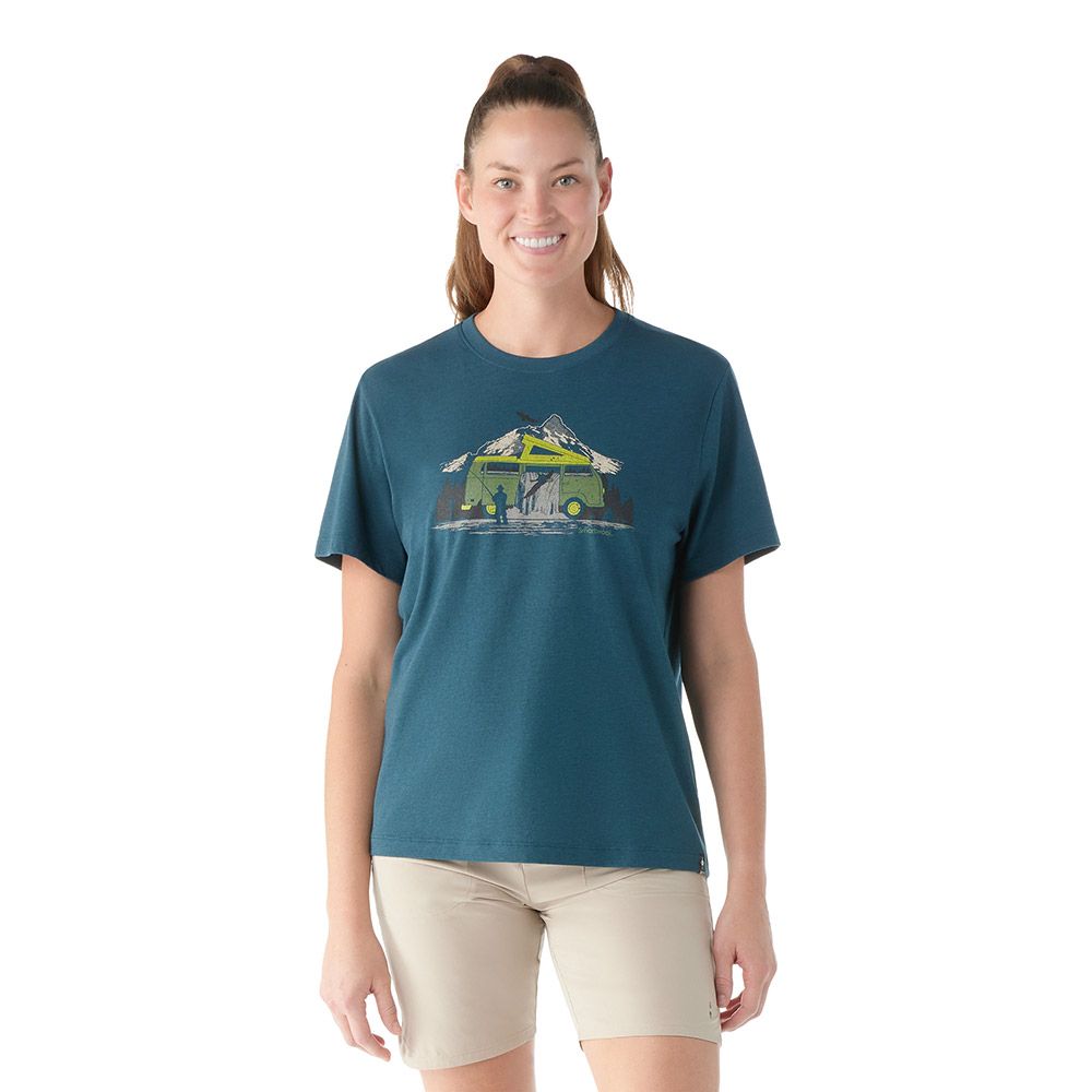 Smartwool River Van Graphic Short Sleeve Tee In Twilight Blue-The Trendy Walrus