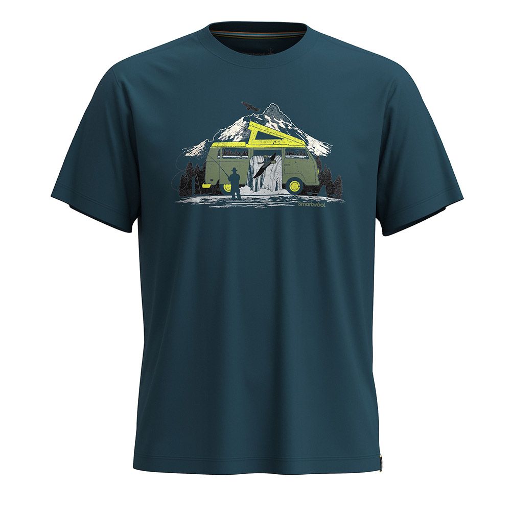 Smartwool River Van Graphic Short Sleeve Tee In Twilight Blue-The Trendy Walrus