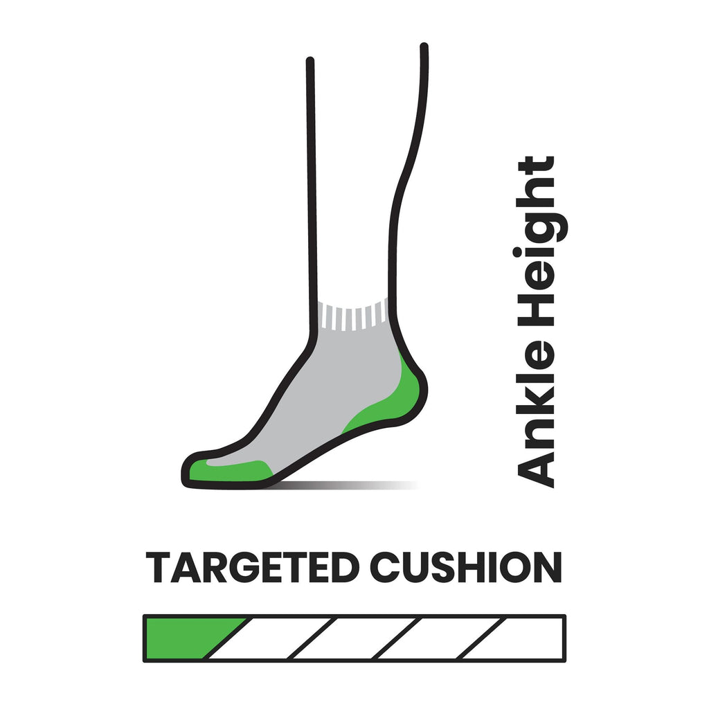 Smartwool Run Targeted Cushion Ankle Socks In Graphite-The Trendy Walrus