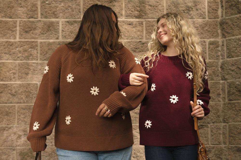 Smash + Tess Daisy Sweater In Chestnut-The Trendy Walrus