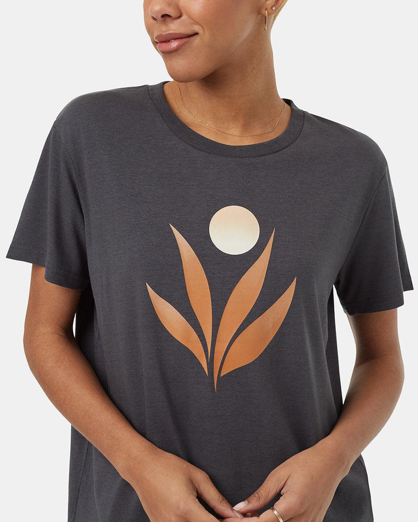 Tentree Artist Series Growth T-shirt In Graphite/Pecan Brown-The Trendy Walrus