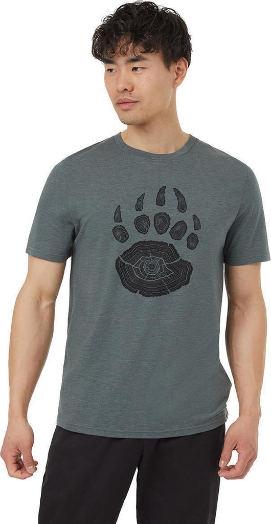 Tentree Bear Claw T-shirt In Light Urban Green Heather/Meteorite Black-The Trendy Walrus